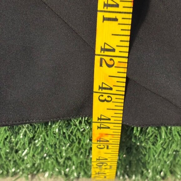 Black Long-Sleeve Wrap Dress With Front Zipper Detail - Picture 8 of 12